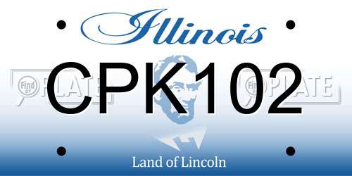 CPK102 Illinois License Plate