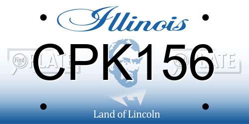 CPK156 Illinois License Plate