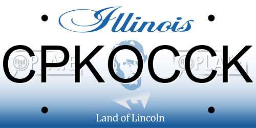 CPKOCCK Illinois License Plate