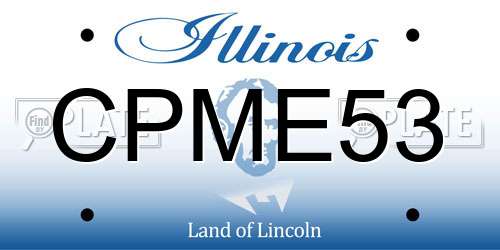 CPME53 Illinois License Plate