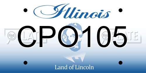 CPO105 Illinois License Plate