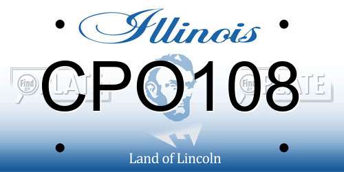 CPO108 Illinois License Plate
