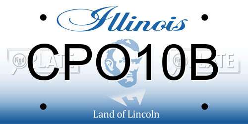 CPO10B Illinois License Plate