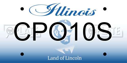 CPO10S Illinois License Plate