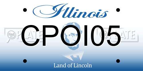 CPOI05 Illinois License Plate