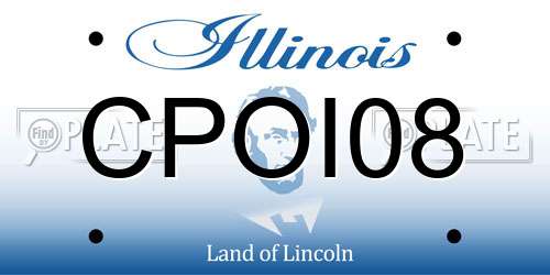 CPOI08 Illinois License Plate