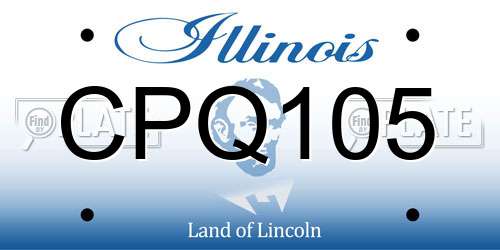 CPQ105 Illinois License Plate