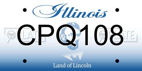 CPQ108 Illinois License Plate