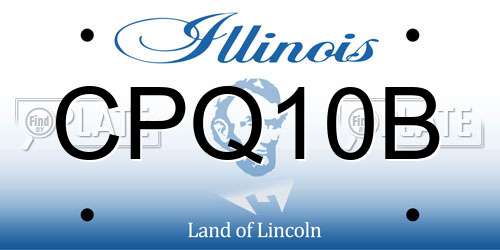 CPQ10B Illinois License Plate