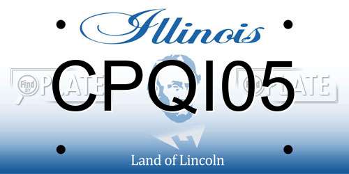 CPQI05 Illinois License Plate