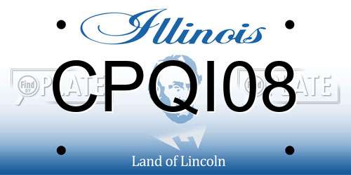 CPQI08 Illinois License Plate