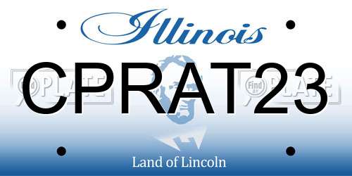 CPRAT23 Illinois License Plate