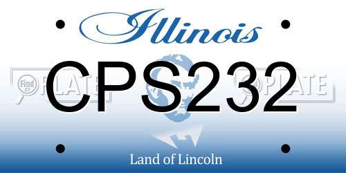 CPS232 Illinois License Plate