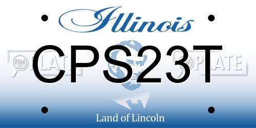 CPS23T Illinois License Plate