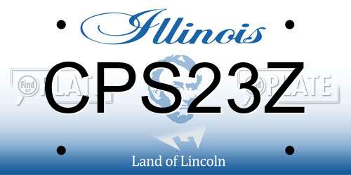 CPS23Z Illinois License Plate