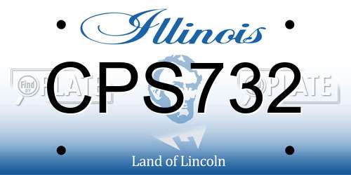 CPS732 Illinois License Plate