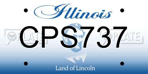 CPS737 Illinois License Plate