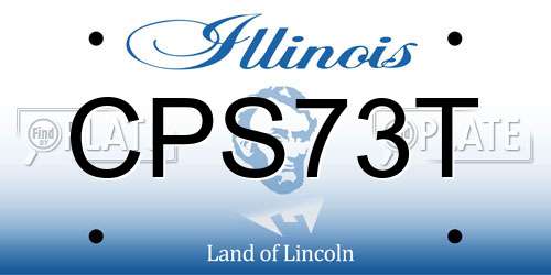 CPS73T Illinois License Plate
