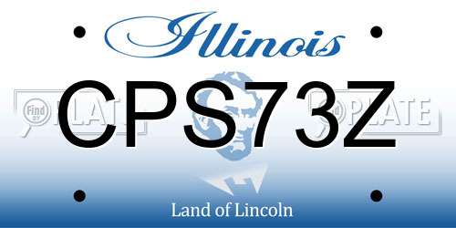 CPS73Z Illinois License Plate