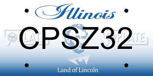 CPSZ32 Illinois License Plate