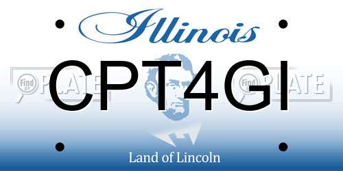 CPT4GI Illinois License Plate