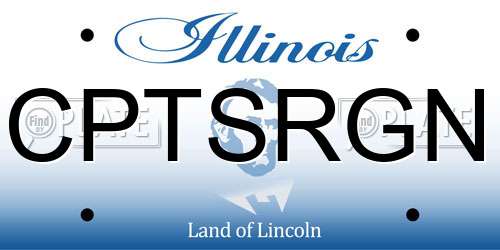 CPTSRGN Illinois License Plate