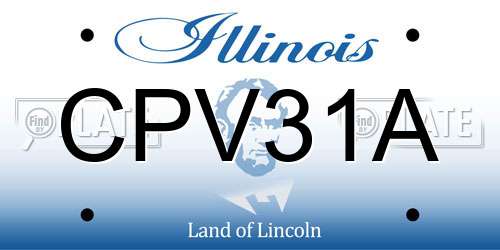 CPV31A Illinois License Plate