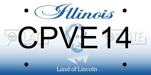 CPVE14 Illinois License Plate