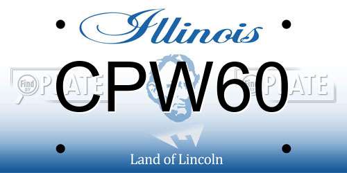 CPW60 Illinois License Plate