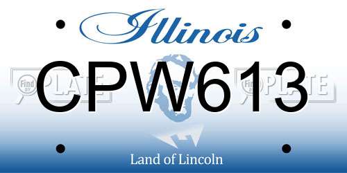 CPW613 Illinois License Plate