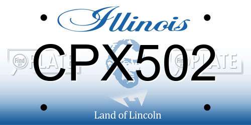 CPX502 Illinois License Plate