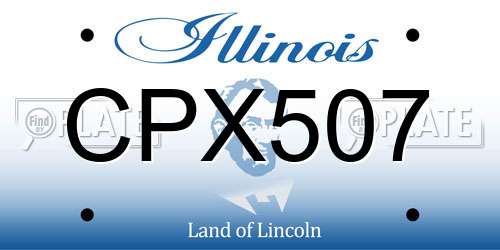 CPX507 Illinois License Plate