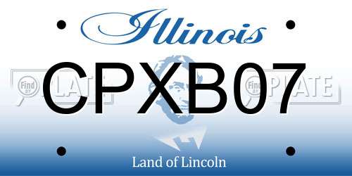 CPXB07 Illinois License Plate