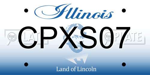 CPXS07 Illinois License Plate