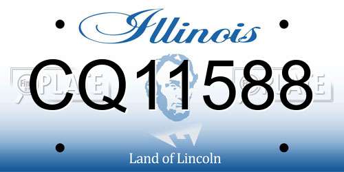 CQ11588 Illinois License Plate