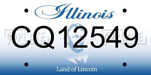 CQ12549 Illinois License Plate