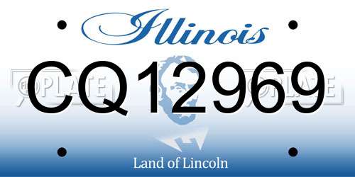 CQ12969 Illinois License Plate