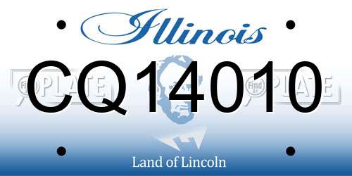 CQ14010 Illinois License Plate
