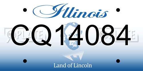 CQ14084 Illinois License Plate