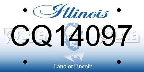 CQ14097 Illinois License Plate