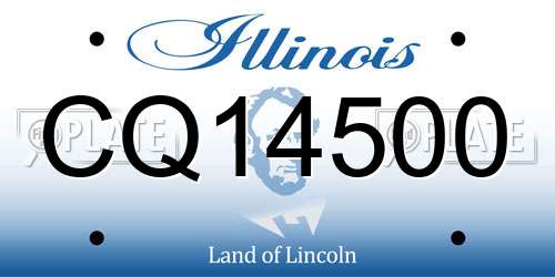 CQ14500 Illinois License Plate
