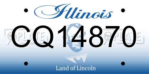 CQ14870 Illinois License Plate