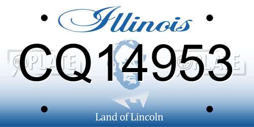 CQ14953 Illinois License Plate