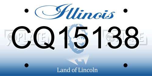 CQ15138 Illinois License Plate