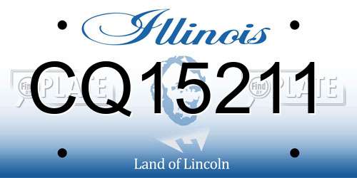 CQ15211 Illinois License Plate