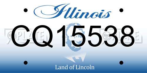 CQ15538 Illinois License Plate