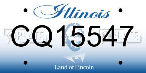 CQ15547 Illinois License Plate