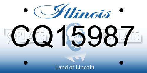 CQ15987 Illinois License Plate