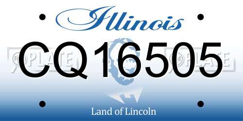 CQ16505 Illinois License Plate