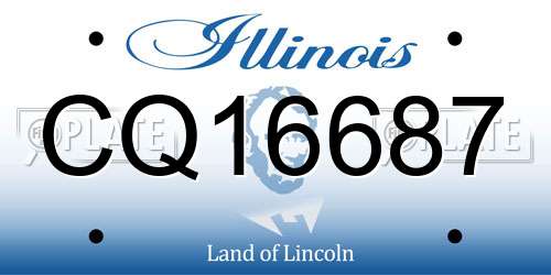 CQ16687 Illinois License Plate